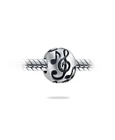 Bling Jewelry Music Melody Notes Table G Clef Musician Charm Bead Sterling Silver