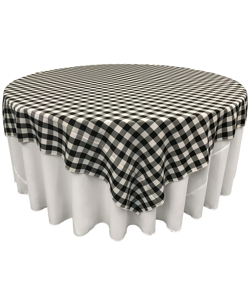 Slickblue Polyester Gingham Checkered Tablecloth – 72 x Inch Square