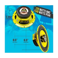 Pyle 6.5" Two-Way Car Speakers, 240 Watt