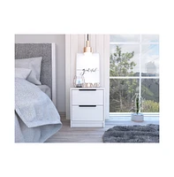 Depot E-shop Egeo Nightstand, Two Drawers, Superior Top