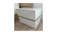 Slickblue Led Double-Sided Cabinet Bedside Table for Modern Bedrooms