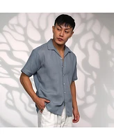 Men's Cloud Grey Solid Resort Shirt