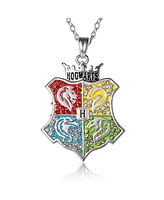 Harry Potter Hogwarts Crest Pendant Multicolored Charm Necklace