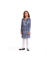 Andy & Evan Big Girls Velvet w/Lurex Tiered Dress