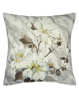 Designers Guild Carrara Fiore Platinum Linen Decorative Pillow