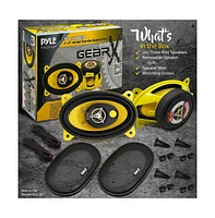 Pyle 4'' x 6'' Three-Way Car Speakers, 180 Watt