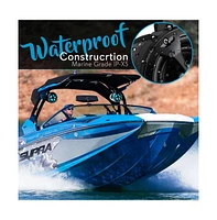 Pyle 4" Waterproof Off-Road Bluetooth Speakers, 800 Watt, Rgb Lights, Remote Control