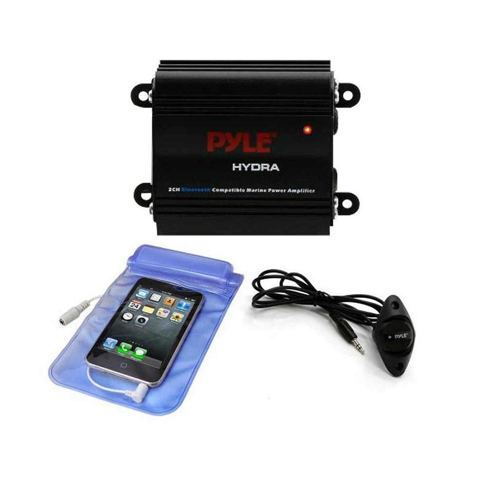 Pyle 2-Ch. Bluetooth Marine Amplifier Kit, Waterproof, 300 Watt