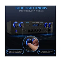 Pyle Wireless Bluetooth Streaming Stereo Amplifier Receiver With Fm Radio, MP3/Usb/Sd/Aux Playback, 800 Watt