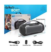 Pyle Portable Wireless Bluetooth Streaming Speaker With Tws Function & Microphone, Black