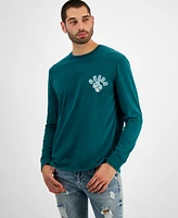 Guess Men's Quattro G Relaxed-Fit Logo Graphic Long-Sleeve T-Shirt