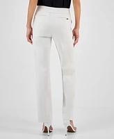 Anne Klein Women's Mid-Rise Pull-On Slash-Pocket Pants