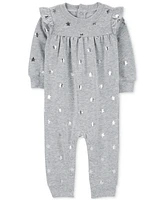 Carter's Baby Girls Star-Print Fleece Jumpsuit