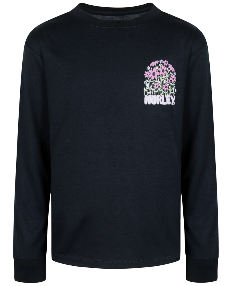 Hurley Big Girls Flowers Grow Long Sleeve Tee