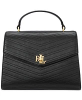 Lauren Ralph Embossed Leather Farrah Satchel