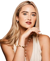 Emily in Paris Gold-Tone Pave & Imitation Pearl Drop Earrings