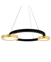 Cwi Lighting 4" Metal Deux Lunes Led Chandelier
