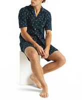 Nautica Men's Crafted Printed Camp Sleep Pajama Shirt