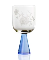 Qualia Glass Peony Goblets, Set of 2