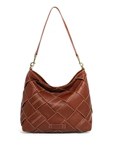 American Leather Co. Mercer Woven Top Zip Hobo