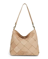 American Leather Co. Mercer Woven Top Zip Hobo