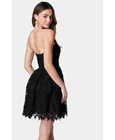 bebe Straples Lace Cupcake Dress