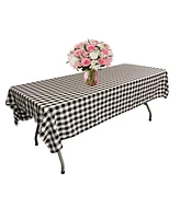 Slickblue Polyester Gingham Checkered 60 by 108-Inch Rectangular Tablecloth