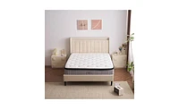 Slickblue Full Size Velvet Bed Frame with Charging Station and Storage Shelf – Elegant and Functional - Off