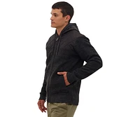 Bench Dna Men's Kravitz Quilted Yoke Hooded Zip-Up Sweater