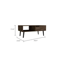 Depot E-Shop Kobe Coffee Table, One Open Shelf, One Drawer