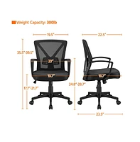 Yaheetech Mesh Office Chair Mid Back Desk Adjustable Swivel