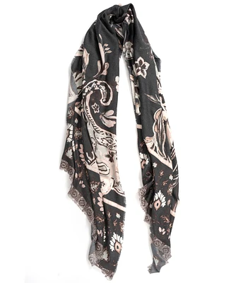 Vince Camuto Paisley Floral Supersoft Oblong Scarf