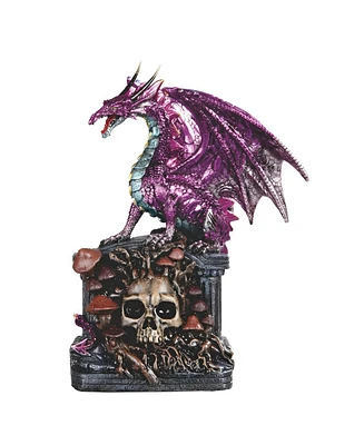 Fc Design 10"H Purple Dragon on Skull Figurine Decoration Home Decor Perfect Gift for House Warming, Holidays and Birthdays