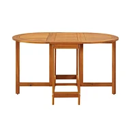 vidaXL Patio Table 51.1"x35.4"x28.3" Solid Acacia Wood