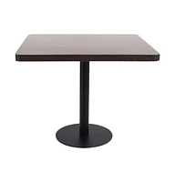 vidaXL Bistro Table Dark Brown 31.5"x31.5" Mdf