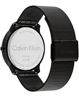 Calvin Klein Unisex Iconic Ionic Plated Black Stainless Steel Mesh Bracelet Watch 40mm