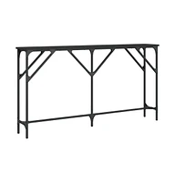 vidaXL Console Table Black 55.1"x9.1"x29.5" Engineered Wood