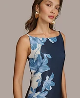 Donna Karan New York Women's Floral Print Sleeveless Sheath Dress
