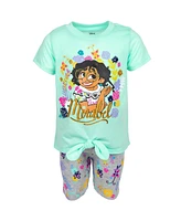 Disney Girls Encanto Mirabel Luisa Isabella T-Shirt and Shorts Outfit Set to