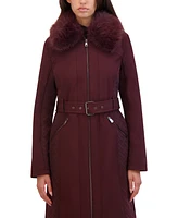 Kenneth Cole Reaction Women's Belted Soft Shell Coat