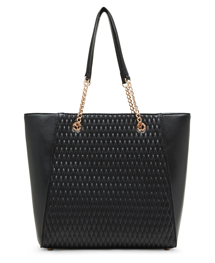 Anne Klein Large Ruched Chain Straps Tote Bag