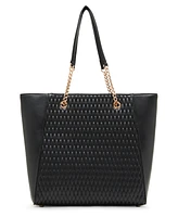 Anne Klein Large Ruched Chain Straps Tote Bag