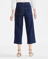 Style & Co Women's High-Rise Wide-Leg Crop Jeans, Created for Macy's