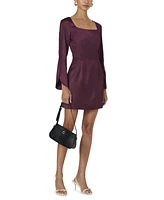 French Connection Women's Structured Satin Long-Sleeve Dress