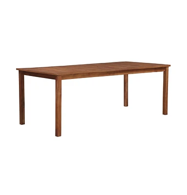 vidaXL Patio Table 78.7"x39.4"x29.1" Solid Acacia Wood