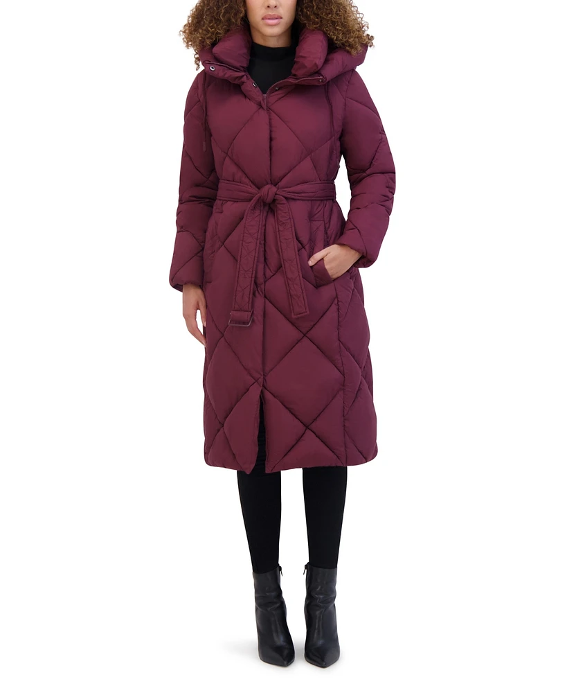 Kenneth Cole Women's Quilted Long Puffer Coat