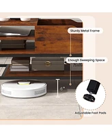 Gymax Lift Top Coffee Table w/ Hidden Compartment & Removable Storage Shelf Metal Frame