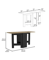 Depot E-Shop Detroit Folding Table with Expandable Design in 3 Forms