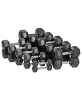 Signature Fitness Hex Dumbbells Strength Training Workout Equipment Set, 40 lbs