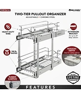 Rev-a-Shelf Kitchen Cabinet Pullout Shelf Organizer, 12 x 18 In, 5WB2-1218CR-1